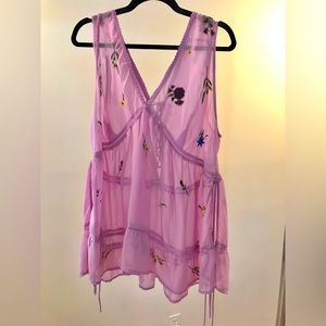 Sheer lavender 70’s blouse